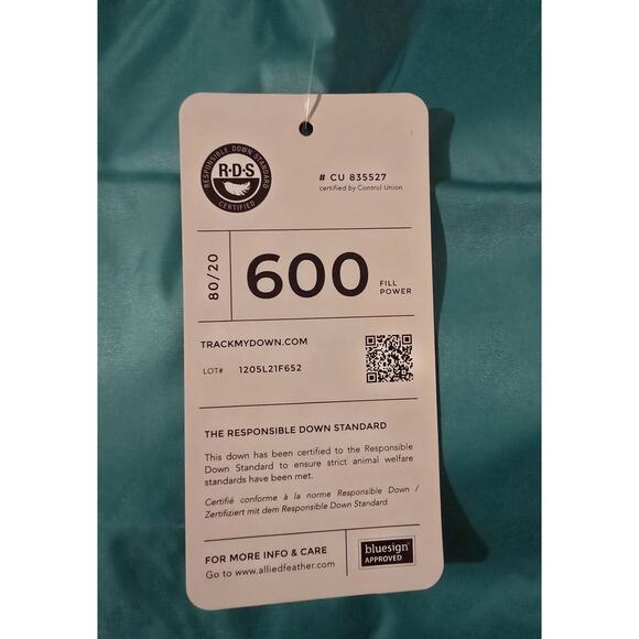 LANDS' END Womens M 10-12 600 Fill PREMIUM DOWN PUFFER VEST Light Teal NWT - Picture 8 of 8